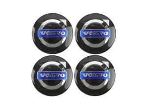 Naafdop origineel Volvo 850 t/m XC90 Blauw logo. Set van 4 - Volvo Klassiekers BV