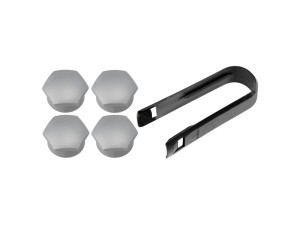 thumbnail image 2 of Genuine Volvo Wheel Nut Bolt Cover – Dark Grey, 19mm, Part #31660919 – For XC90, XC60 2 of 5