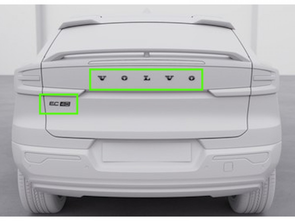 Genuine Volvo Emblem For Trunklid High Gloss Black Volvo EC40 For ...