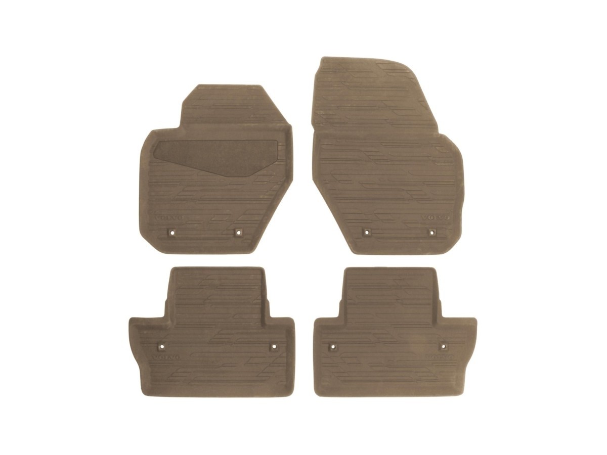 Volvo Floor Mats - Rubber, Mocca Brown - 39828880 | Volvo Dealer