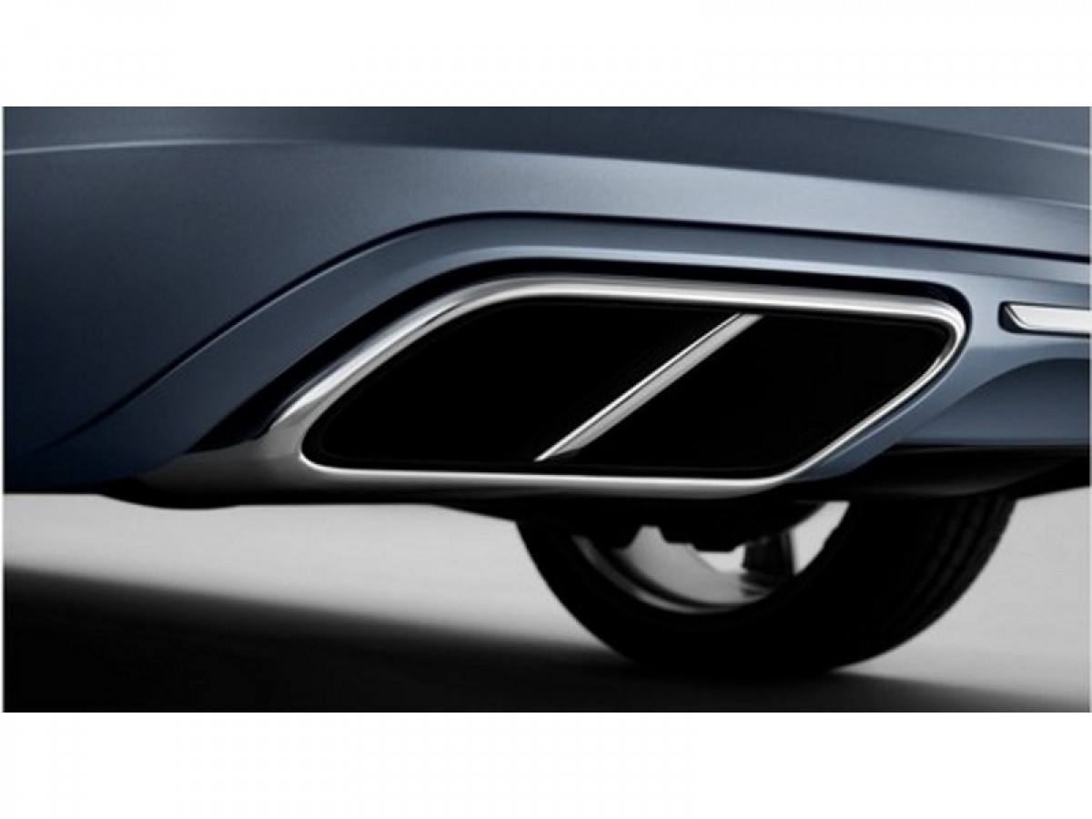 Genuine Volvo Dual Integrated Exhaust Tips with Diffuser Maple Brown 39847343 Volvo Dealer Accessories
